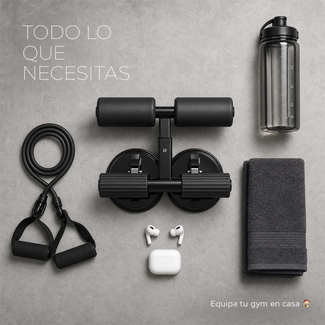 Barra de Abdominales con Ventosas - Entrena en Casa 💪