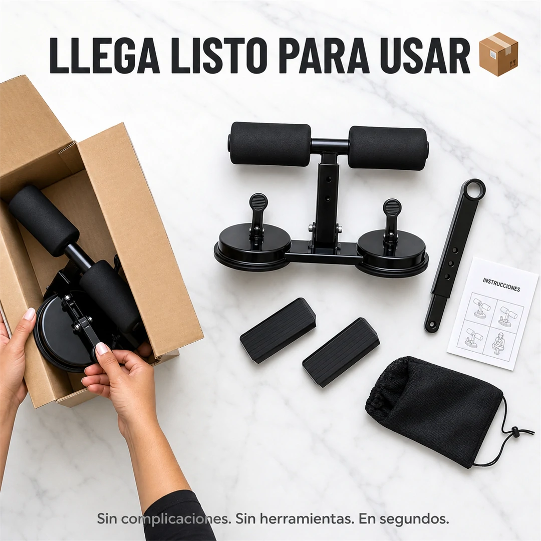 Barra de Abdominales con Ventosas - Entrena en Casa 💪